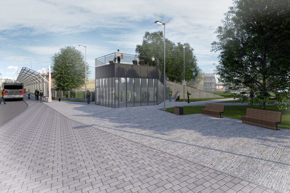 Dworzec autobusowy, parking i nowy chodnik. Nowe centrum przesiadkowe w Wodzisławiu Śląskim